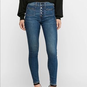 NWT Express High Waisted Ankle Jeans with button fly & pocket detail